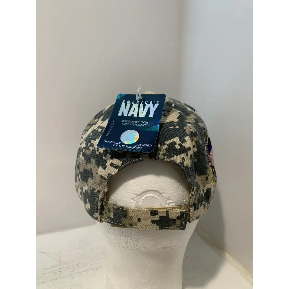 United States Navy Hat USN Digital Camo Cap Camouflage Depths To Stars CSI NWT - Picture 6 of 12